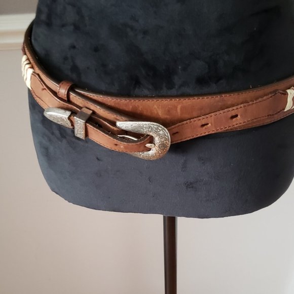 Tony Lama Genuine Leather Belt Size 32 - Picture 2 of 8